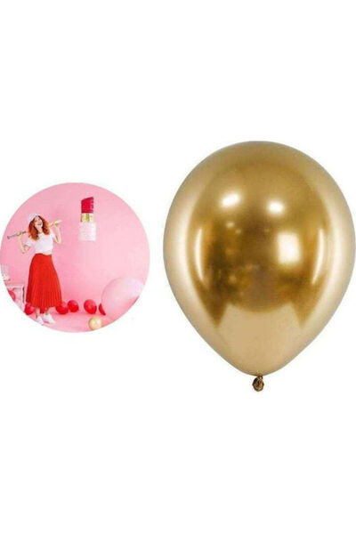 Partydeco Baloane Lucioase 30cm Aurii 1 Pachet 10 Bucăți
