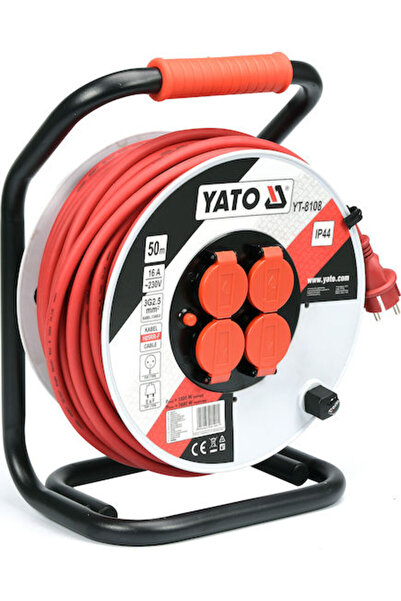yato Cablu prelungitor impermeabil 3 x 2.5mm²/50m Alb Cod: YT-8108
