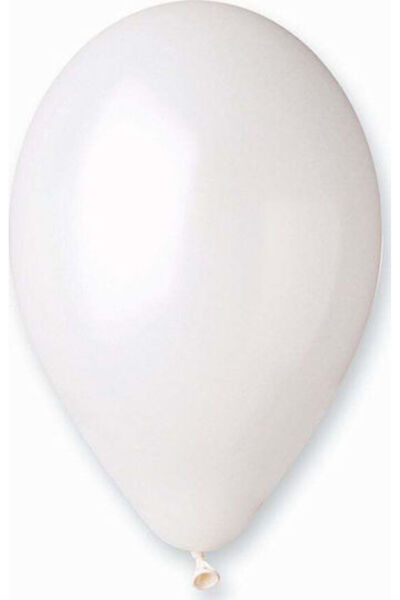Gemar Baloane Metalice Alb Perlat Gm120 33 cm 50 Bucăți