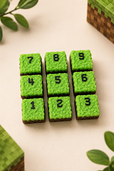 Makerpax Minecraft Temalı Num Lock Keycaps Seti - Cherry MX Uyumlu Mekanik Klavye Sayısal Tuş Takımı