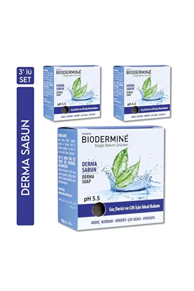MineraBiodermine Biodermine Derma Soap Juniper Tar, Tea Tree, Sulfur and Cale...