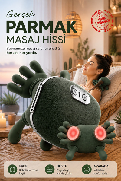 Zineets Parmakla Yoğuran El Hissi Sunan Isıtmalı Masaj Aleti (Taşınabilir,Şar...