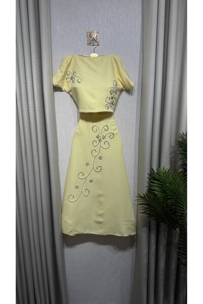 Jood Shiny Embroidery Midi Set