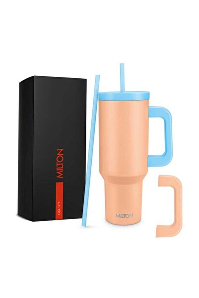 Milton 40 oz Tumbler with Dual Removable Handles and Straws, Double Walled Va...