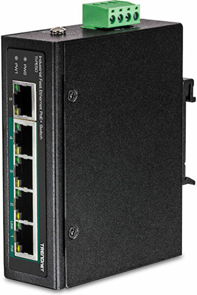 TRENDnet TI-PE50 Μη διαχειριζόμενος διακόπτης L2 PoE+ με 5 θύρες Ethernet Gig...