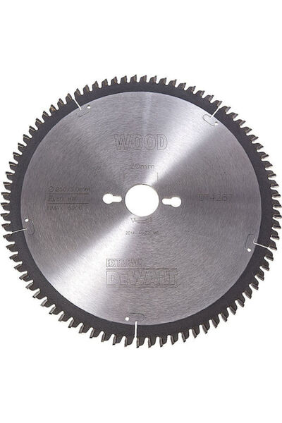 Dewalt Disc de tăiere pentru lemn, diametru 250mm, cu 60 de dinți, 1 bucată