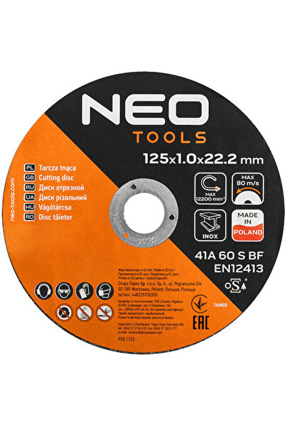 topex Disc de tăiere metal, diametru 125mm, 100 bucăți