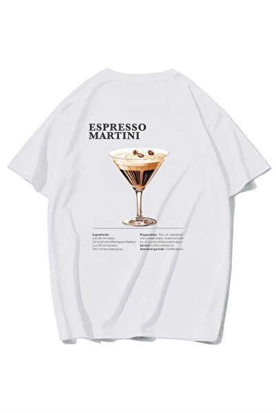 STYKEER Unisex Oversized T-Shirt Espresso Martini Printed Black