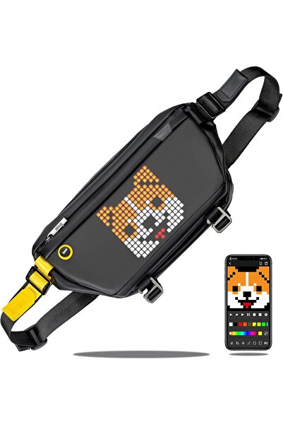 DIVOOM LED Screen Shoulder Bag, Waterproof Crossbody Backpack for Travel and ...