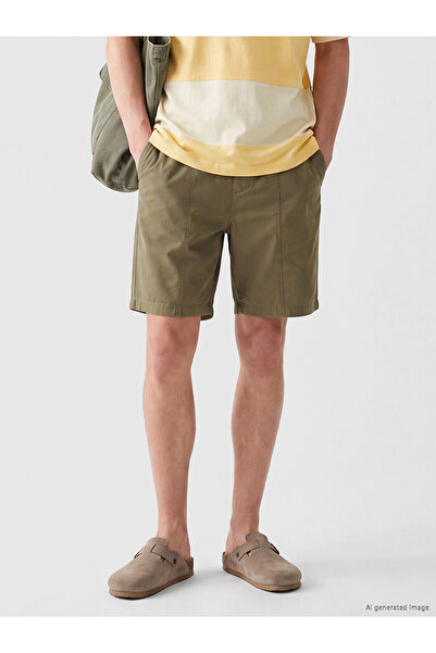 LC Waikiki Nevavm Relax Fit Gabardine Men's Shorts with a Difference