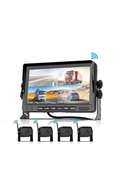 AUTONAV Kit 4 Camere Marsarier Wide Multi-LED, Full HD, Display 9" 12-24V, Ni...