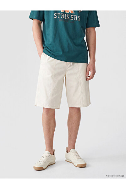 LC Waikiki Nevavm Relax Fit Gabardine Men's Shorts with a Difference