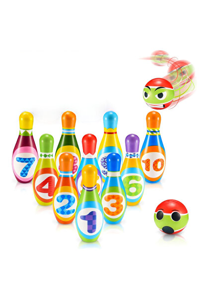 Simply Joy Set de bowling pentru copii Simply Joy, jucărie educativă, 10 bețe...