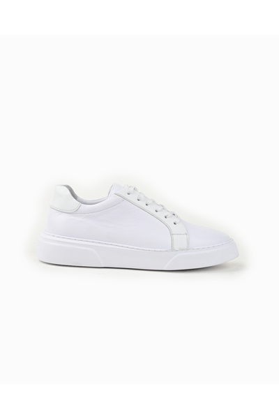 Hakiki Deri Sneaker Erkek Ayakkabı Beyaz 2692