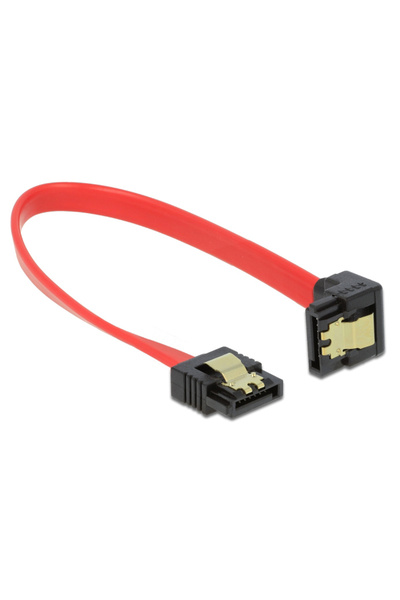 DELOCK καλώδιο SATA 83977, γωνιακό, 6Gb/s, 20cm, κόκκινο