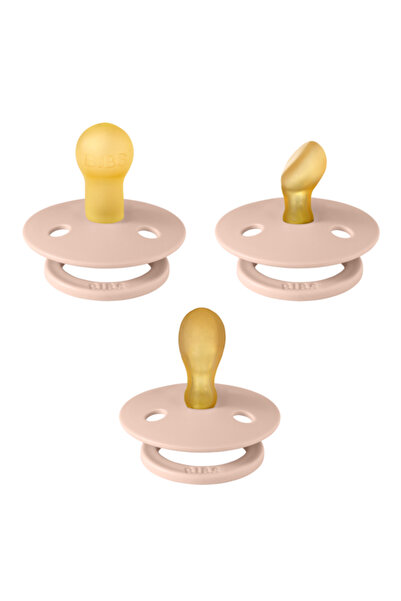 Bibs Set 3 suzete Colour Latex - Culori variate