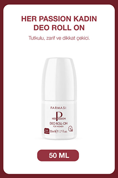 Farmasi Her Passion Kadın Deo Roll On | Amber Misk ve Sedir Kokulu Ferah Kadı...
