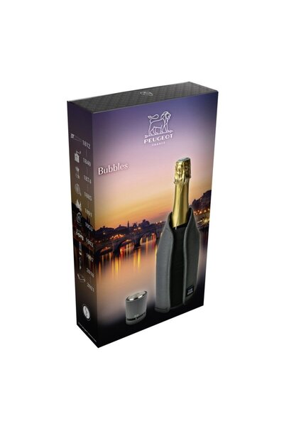 Peugeot Set cooler si dop pentru vin, Peugeot, 750 ml, aluminiu, elegant