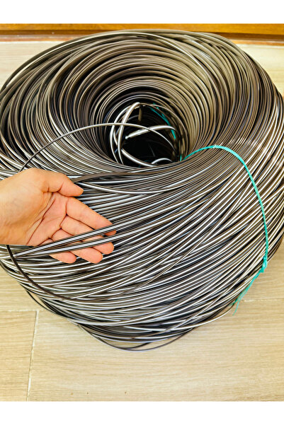 Mady Aksesuar Synthetic Flat Rattan - Garden Furniture Weaving and Repair Cord - 2 Kg, 7.5mm Dark Brown/White Stripes, Double Sided