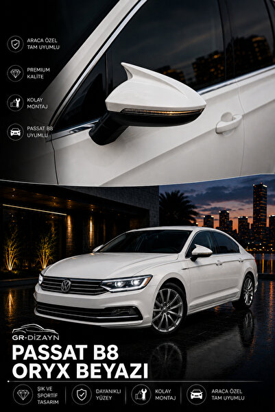 GR-Dizayn VOLKSWAGEN PASSAT B8 2015+ ARACA ÖZEL BOYALI YARASA AYNA KAPAĞI (OR...
