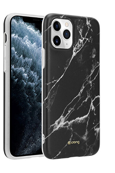 Crong Marble Θήκη Σιλικόνης Apple iPhone 11 Pro - Black