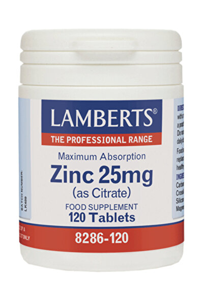 Lamberts Κιτρικό Ψευδάργυρο 25 mg, Συμπλήρωμα Ψευδαργύρου, 120 δισκία