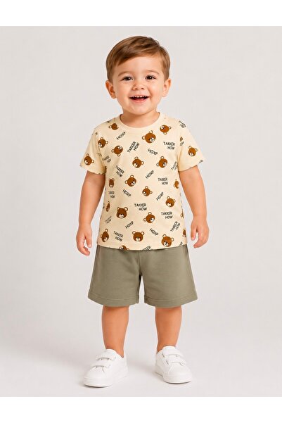 Melodikids Boys' Summer T-Shirt Shorts Cotton Set