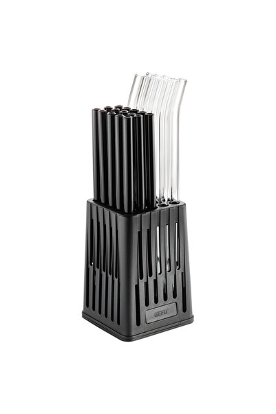 GEFU Suport pentru spalat 25 de paie, Future, L 7,7, l 7,7, H 11, negru