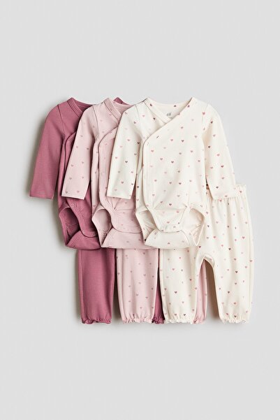H&M 6 Parçalı Body ve Pantolon Set