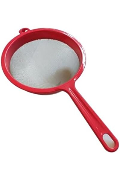 Yıldızan Stainless Steel Strainer with Plastic Handle - Red - 17 cm 931845