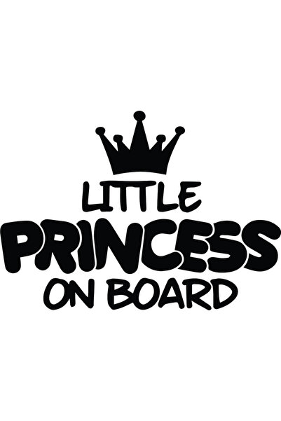 Amo-Stickers Sticker Baby on Board Little Princess 25cm Gri inchis