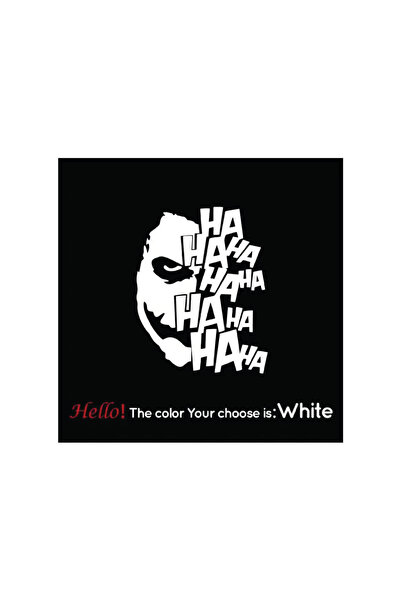 Amo-Stickers Sticker Auto Joker Hahaha 45cm Argintiu