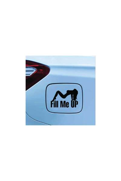 Amo-Stickers Стикер за кола  "Напълни ме " 45см Черен