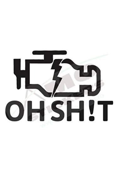 Amo-Stickers Sticker Auto OH SHIT 25cm Verde