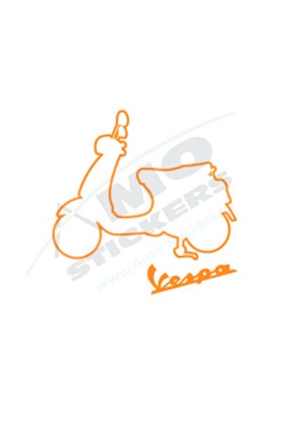 Amo-Stickers Βέσπα 25 εκ. Λευκό