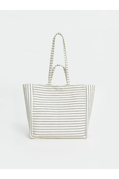 LC Waikiki Seray New Season Striped Women's Beach Bag Si