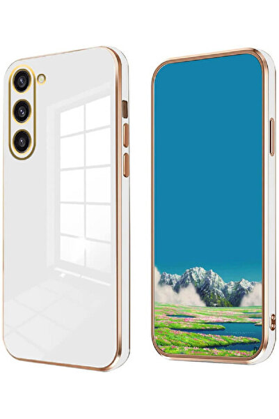 Bodycell Gold Plated - Θήκη Σιλικόνης Samsung Galaxy S23 Plus - White