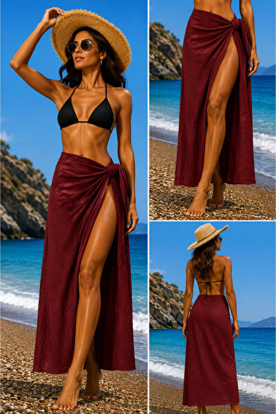 Pareo Solid Color Soft Textured Pareo, Beach Shawl