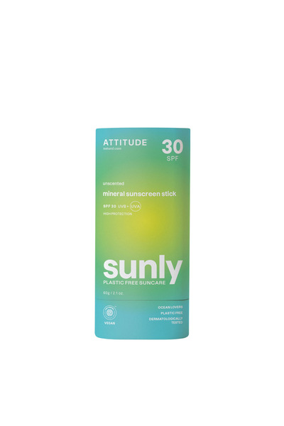 Attitude Stick pentru Protectie Solara SPF30 fara Miros pentru Adulti Sunly 60g
