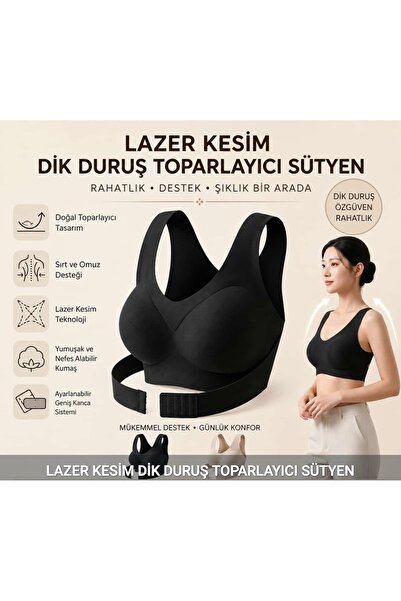DNG TEKSTİL Lazer Kesim Dik Duruş Toparlayıcı Sütyen