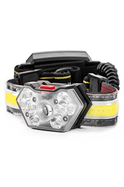AMIO Lanterna frontala LED LH04 cu lumina COB puternica, 6500K, acumulator in...