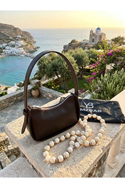 YMZBAG حقيبة يد نسائية باللون البني