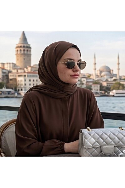 zeynep uyanık Cotton Crepe Elegant Balloon Sleeve Robe with Hidden Zipper