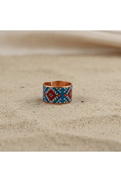 Erol Bakır New Series 916 Bijouterie Ring 100% Handmade Copper