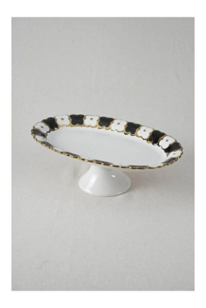 ACAR Porcelain Oval Deep Presentation Plate with Feet 30X20X13 cm
