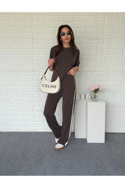 Marka Giyim Side Stripe Detail Pique Garnished Set