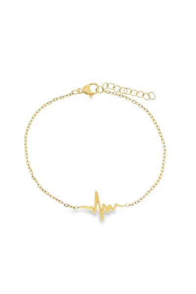 Bijuteria SORELLY Brățară placată cu aur de 14k cu design de inimă batândă