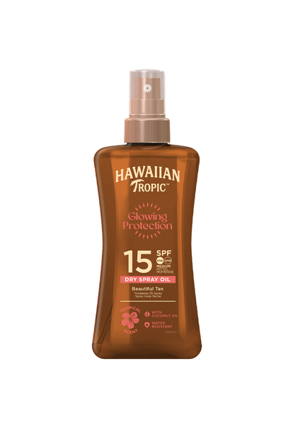 Hawaiian Tropic Glowing Protection Dry Spray Oil SPF15