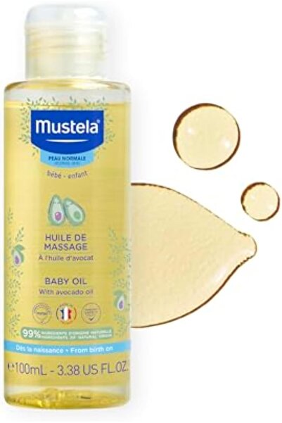 Mustela زيت الأطفال - زيت مرطب للتدليك - مع الأفوكادو الطبيعي المدعم بفيتامين...
