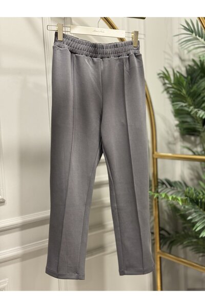 ALANURMODA 26097 بنطلون أوسهيho بخياطة أمامية لون أنثراسايت